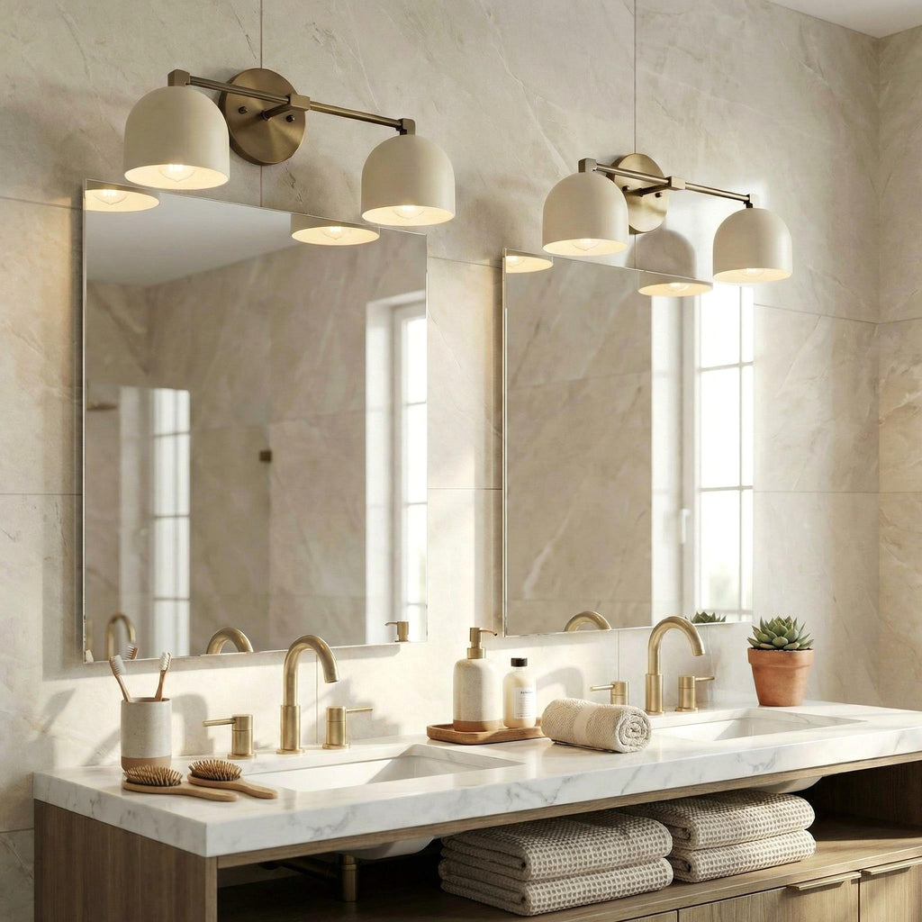Wall Lamp Dome Shade Mid-Century Retro Design Bathroom Hallway - Lamylie