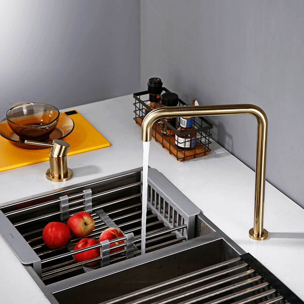 Moderner Küchenwasserhahn aus massivem Messing – langlebiges und stilvolles Design – Lamylie
