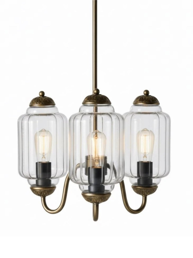Milk Glass Chandelier Vintage Finish Timeless Elegance Classic Lighting for Dining Room Living Room - Lamylie