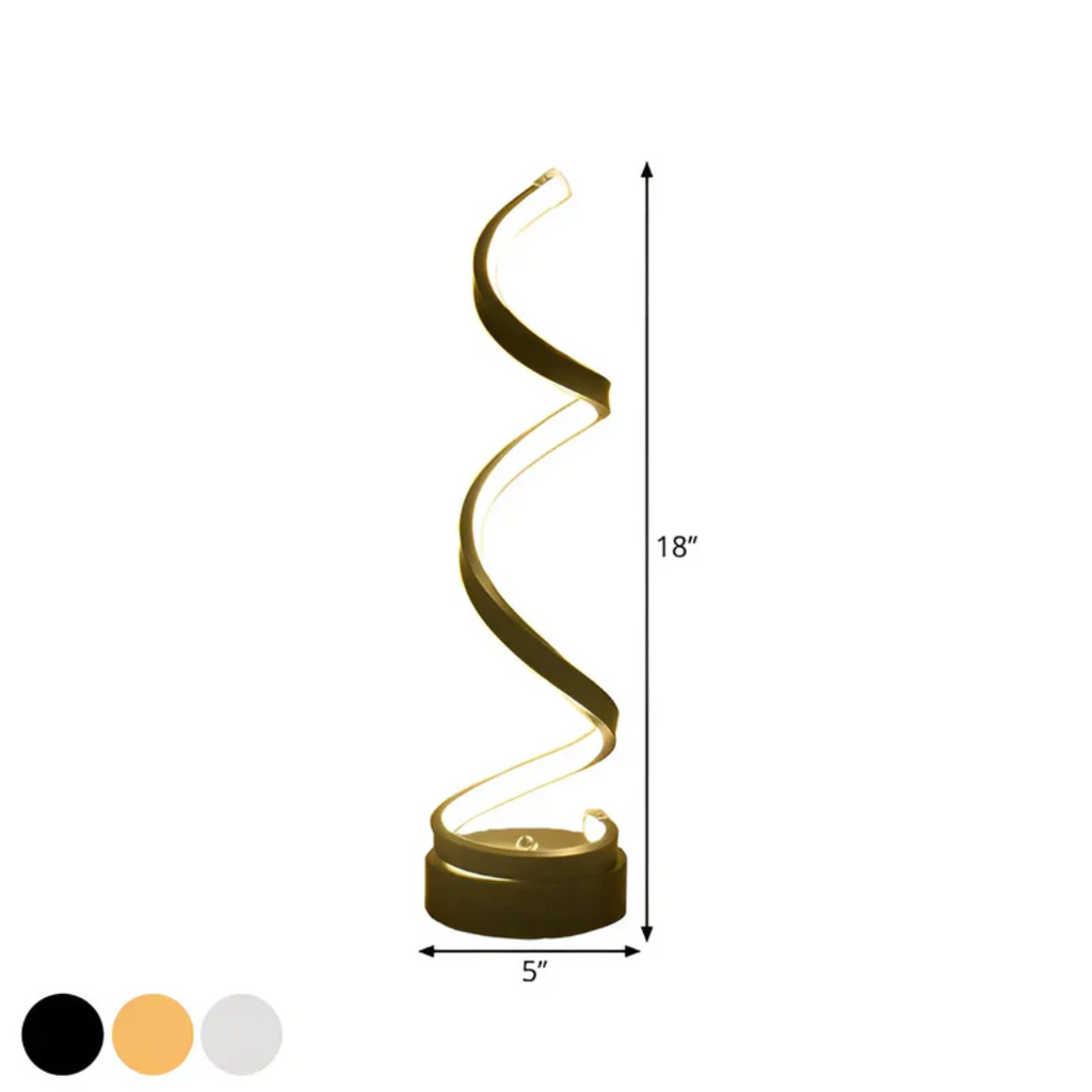 Spiral LED Desk Light with Adjustable Dimmer – Contemporary Style 19W - Lamylie