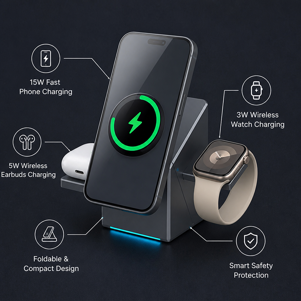 FluxCharge — اشحن كل جهاز فورًا دون فوضى أو ازدحام - Lamylie