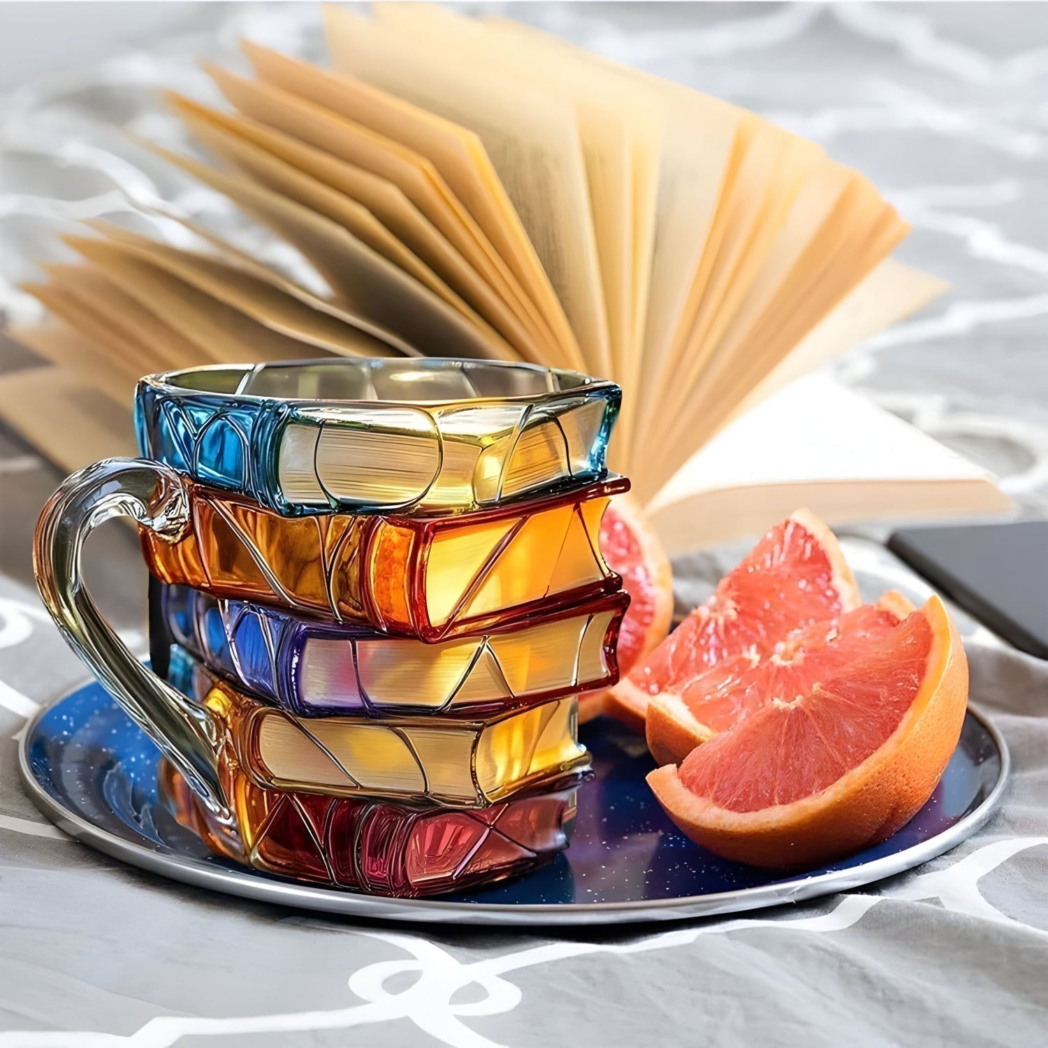 Mug | 3D Novel Design Cup | Handmade & Vibrant | For Coffee & Tea | BookLume - Lamylie