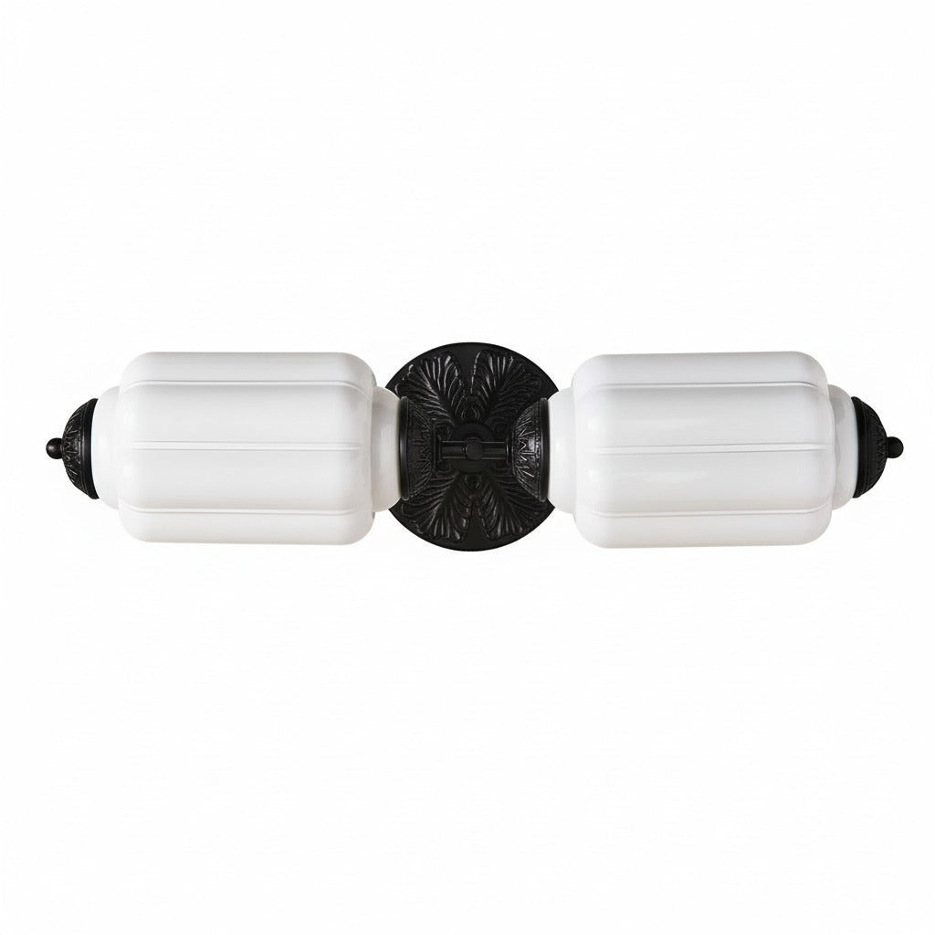 Eloise Vintage Wandleuchte aus Milchglas mit gewelltem Rand - Moderne Akzentbeleuchtung für Bad und Schlafzimmer