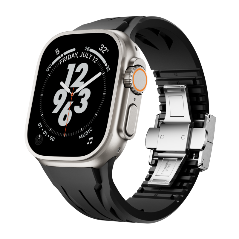 Silikonový řemínek FKM pro chytré hodinky - Kompatibilní s Apple Watch - Lamylie