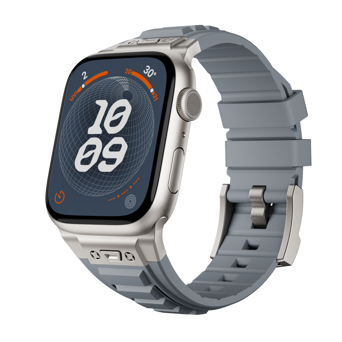 Taktyczny silikonowy pasek AeroGuard — aktywne kanały wentylacyjne, pasek do Apple Watch