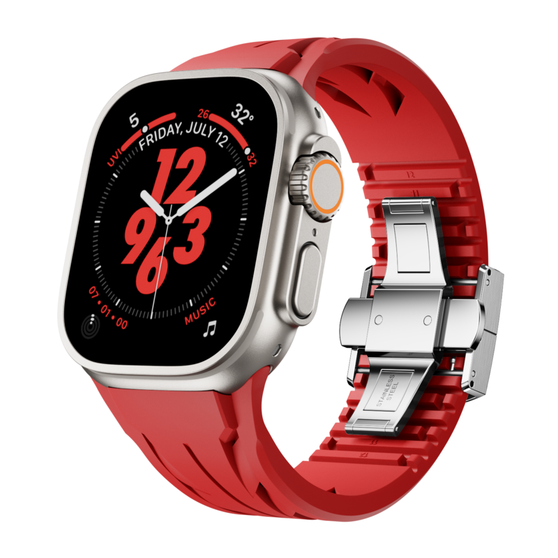Silikonový řemínek FKM pro chytré hodinky - Kompatibilní s Apple Watch - Lamylie