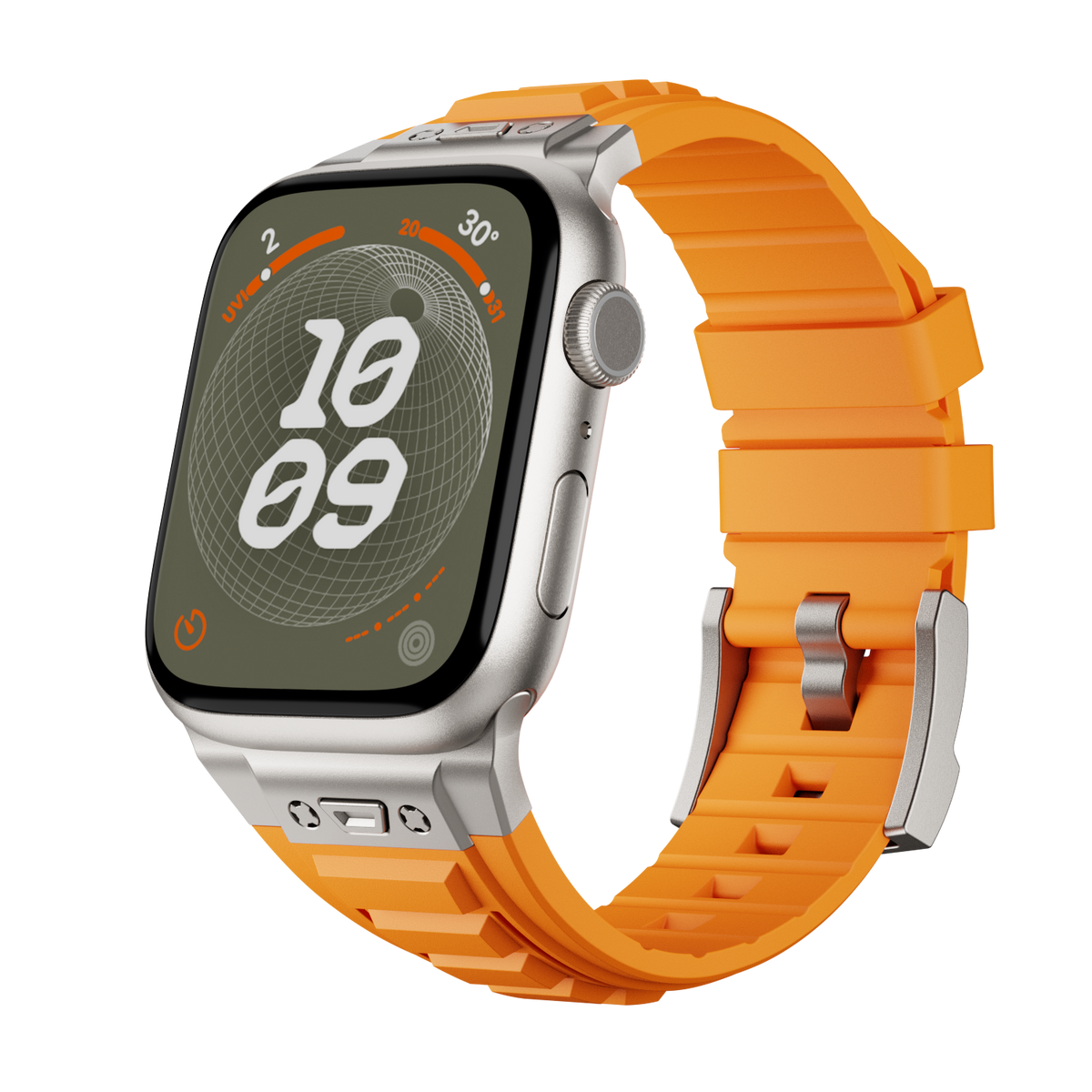 Taktyczny silikonowy pasek AeroGuard — aktywne kanały wentylacyjne, pasek do Apple Watch
