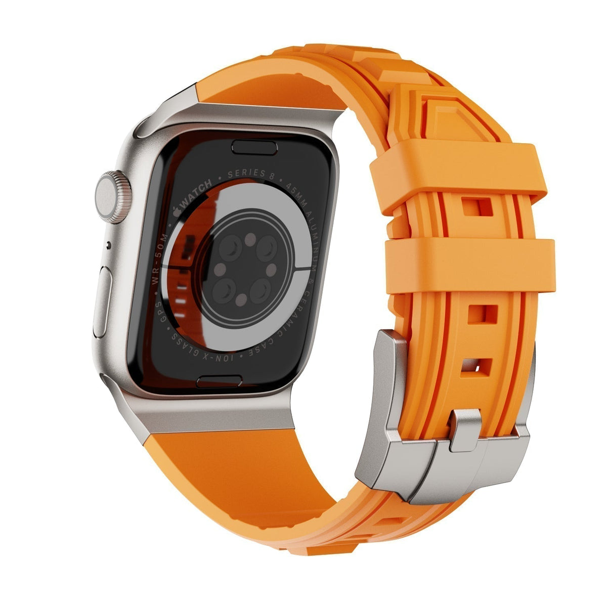 Taktyczny silikonowy pasek AeroGuard — aktywne kanały wentylacyjne, pasek do Apple Watch