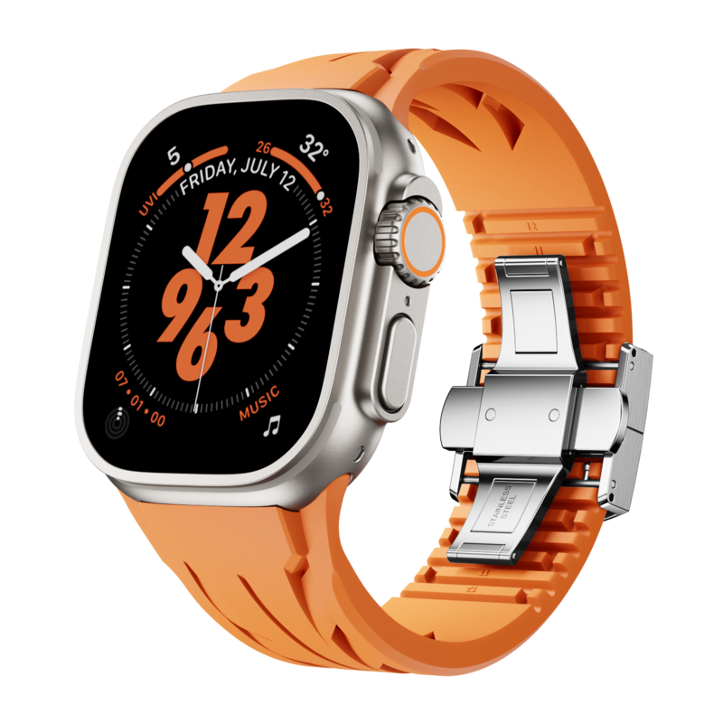 Silikonový řemínek FKM pro chytré hodinky - Kompatibilní s Apple Watch - Lamylie
