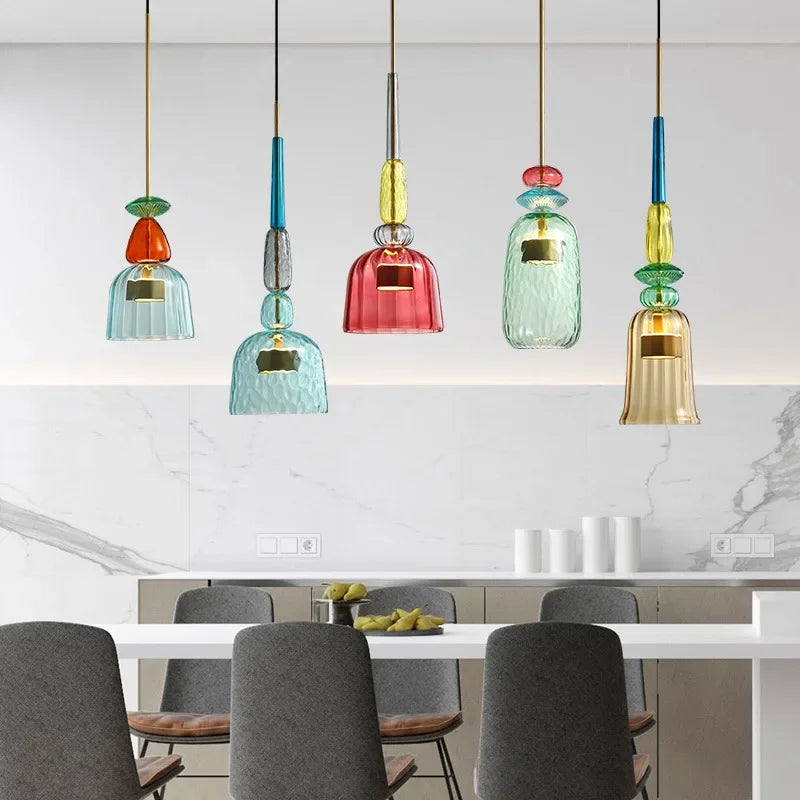 Adjustable Suspension Colorful Hanging Lamp Pendant - Lamylie