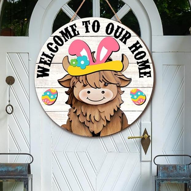 MagniCharm Highland Cow Sign — Transform Your Home with Fun, Festive Flair All Year Long - Lamylie