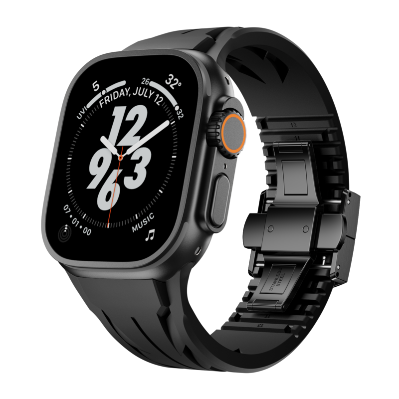 Silikonový řemínek FKM pro chytré hodinky - Kompatibilní s Apple Watch - Lamylie