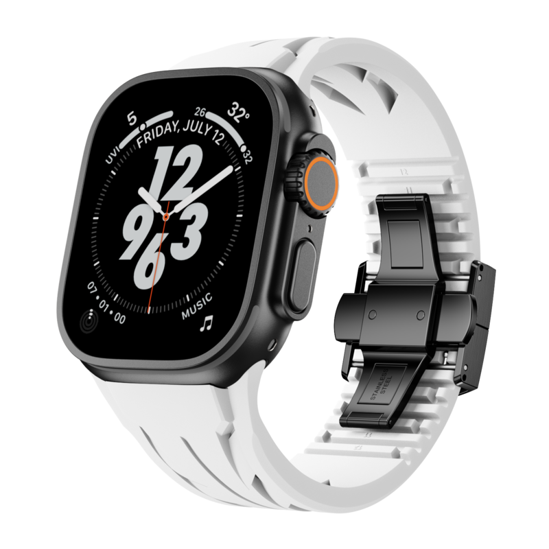 Silikonový řemínek FKM pro chytré hodinky - Kompatibilní s Apple Watch - Lamylie