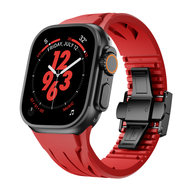 Silikonový řemínek FKM pro chytré hodinky - Kompatibilní s Apple Watch - Lamylie