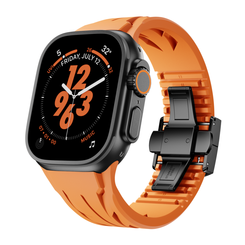 Silikonový řemínek FKM pro chytré hodinky - Kompatibilní s Apple Watch - Lamylie