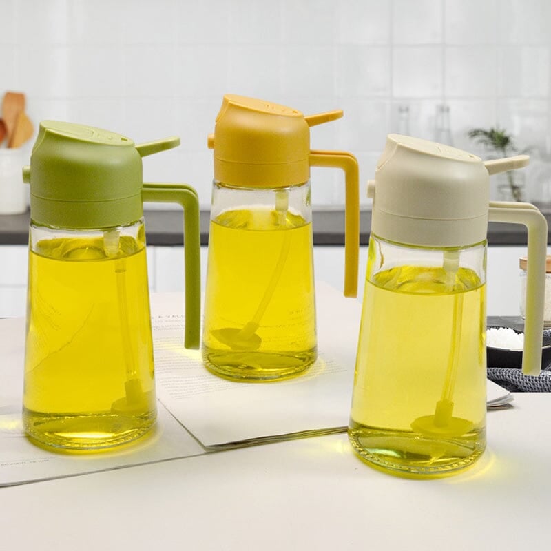 Dispensador y pulverizador de aceite de vidrio de doble función para la cocina - Lamylie