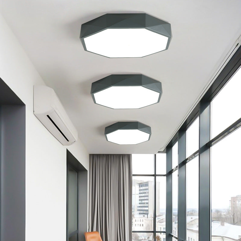 Plafoniera LED dal design astratto scandinavo, luce calda, acrilico e ferro, a plafone, per corridoi, soggiorni e camere da letto - Lamylie