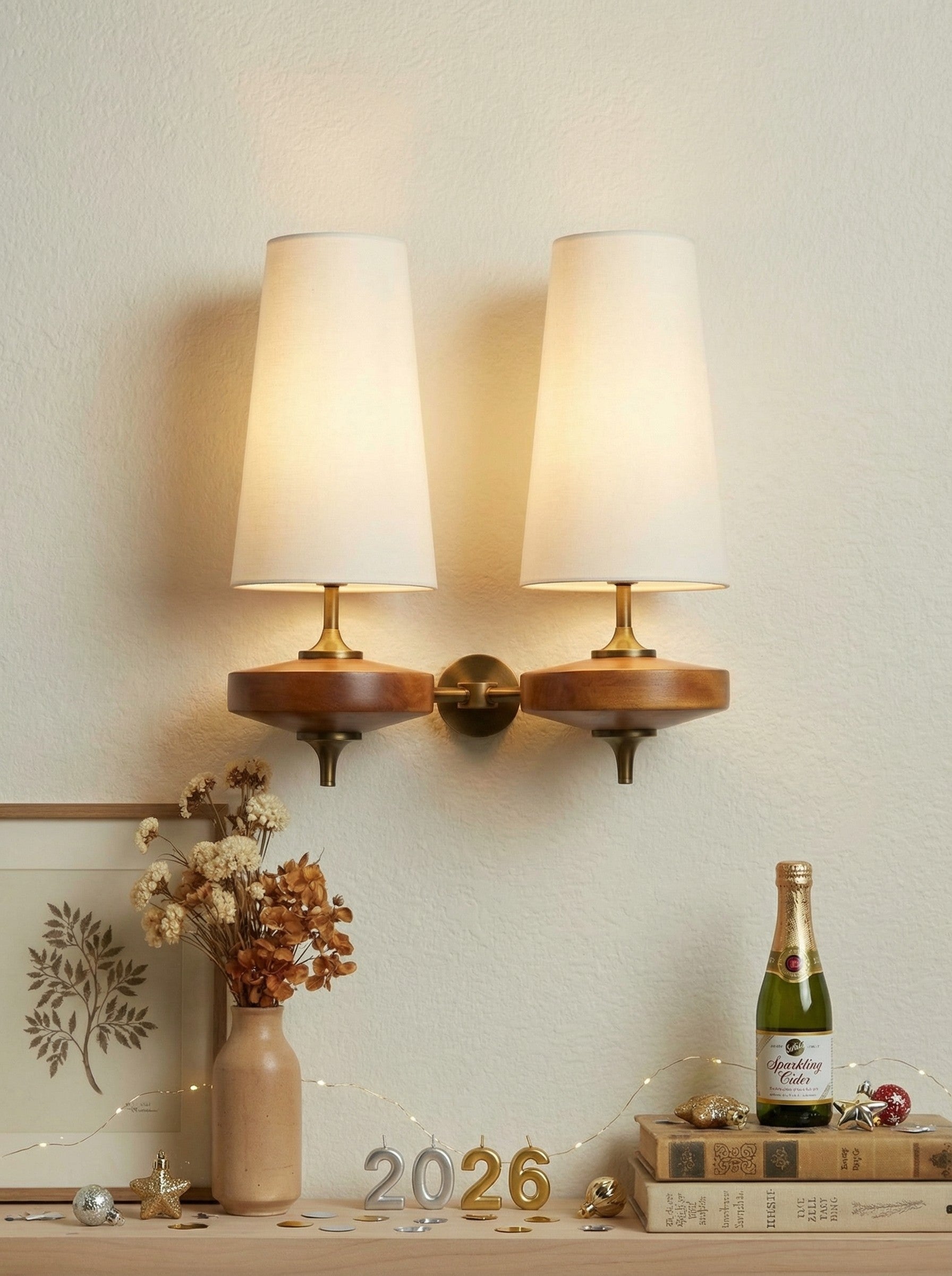 Retro Wall Lamp with Fabric Shade | Vintage Lighting for Bedroom - Lamylie