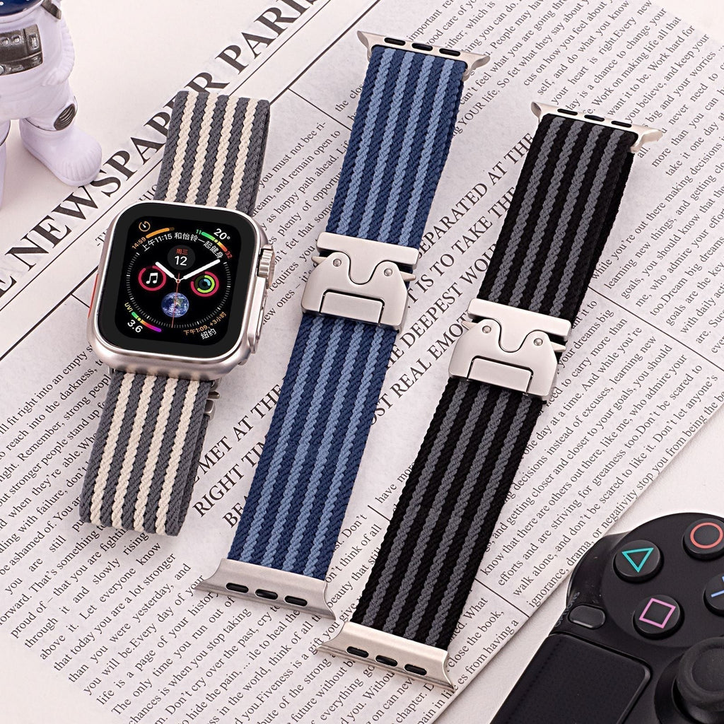 Nylon-Flechtarmband für die Apple Watch – Verstellbare Fallschirmschnalle