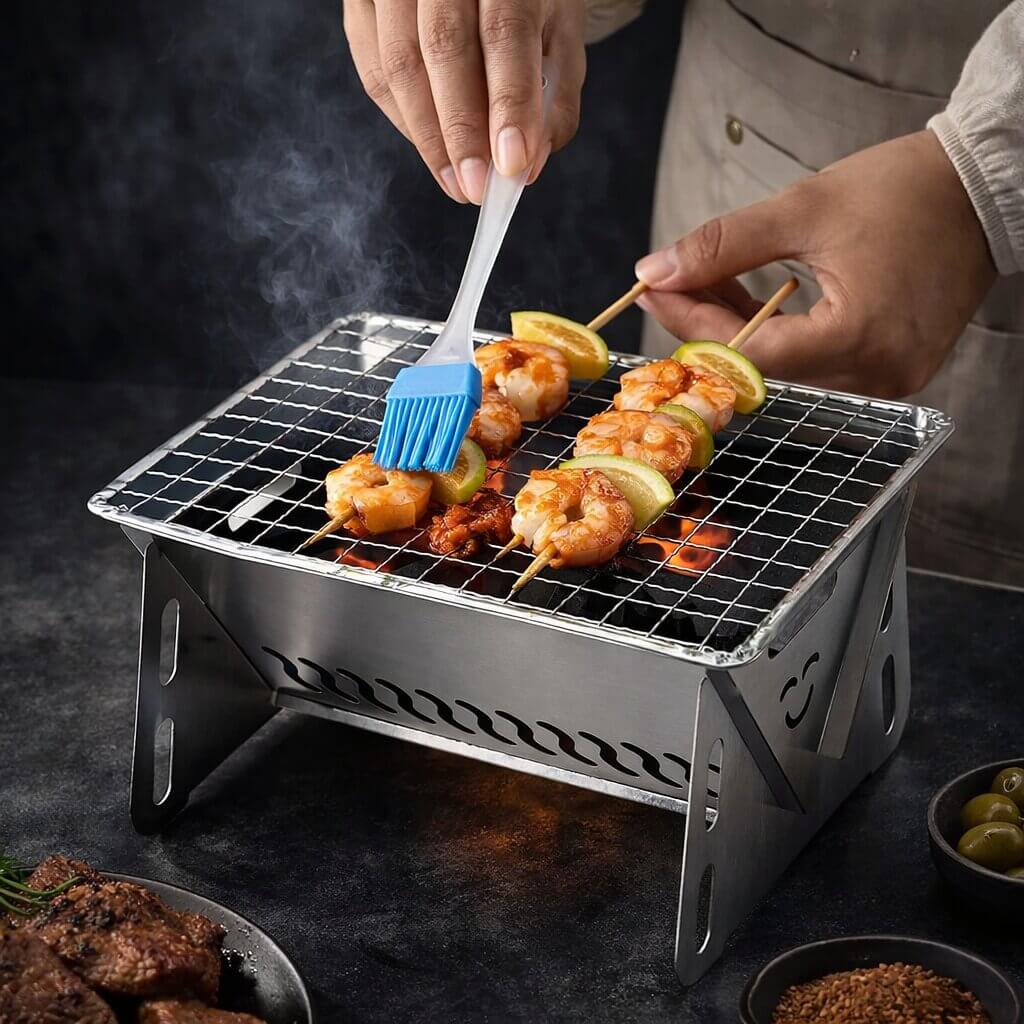 Holzkohlegrill | Schneller Aufbau | Robuste Konstruktion | OutdoorFlamme - Lamylie