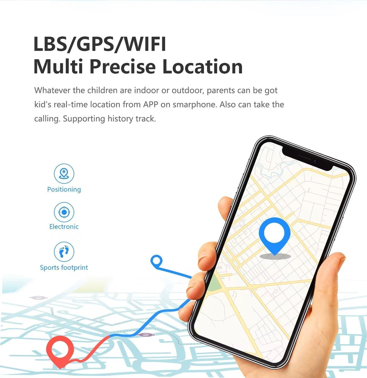 Gyermek GPS-es okosóra | 4G videohívás és névjegyek | SOS-vészhívó gomb | KidLink - Lamylie