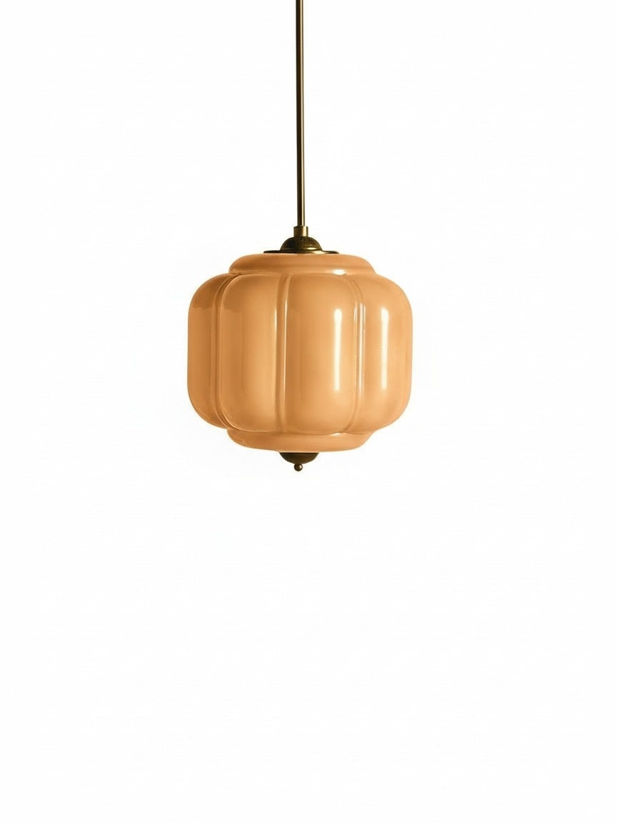 Vintage Milk Glass Pendant Lamp with Wavy Edge | Scandinavian Atmosphere Lighting for Kitchen and Bedroom - Lamylie