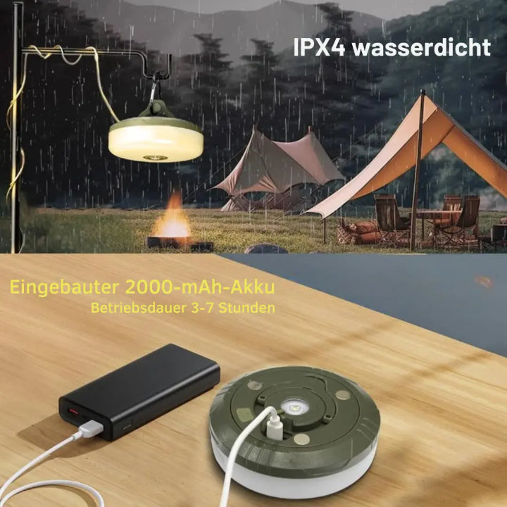 Campinglaterne mit 10m RGB-Lichterkette – Ambiente & Sicherheit für jeden Ausflug - Lamylie