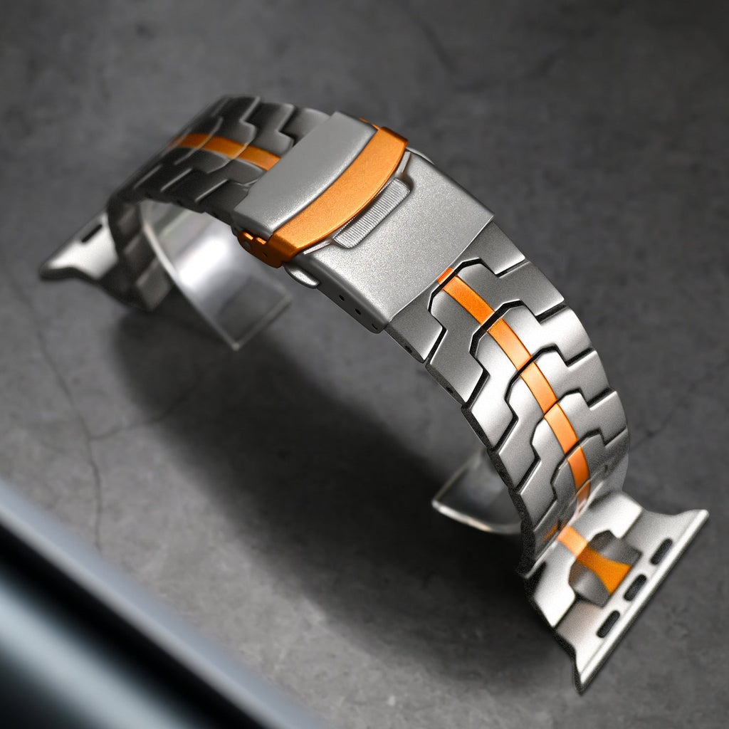 Řemínek AeroLink z titanu třídy 2 pro Apple Watch — lehká konstrukce o hmotnosti 66 g