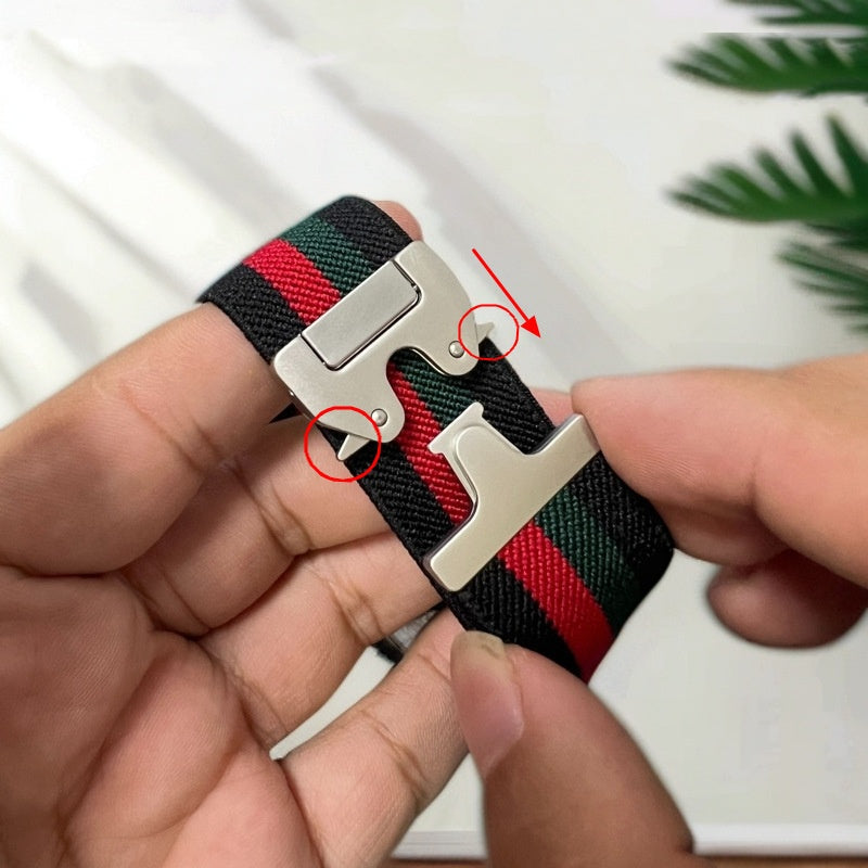 Nylon-Flechtarmband für die Apple Watch – Verstellbare Fallschirmschnalle