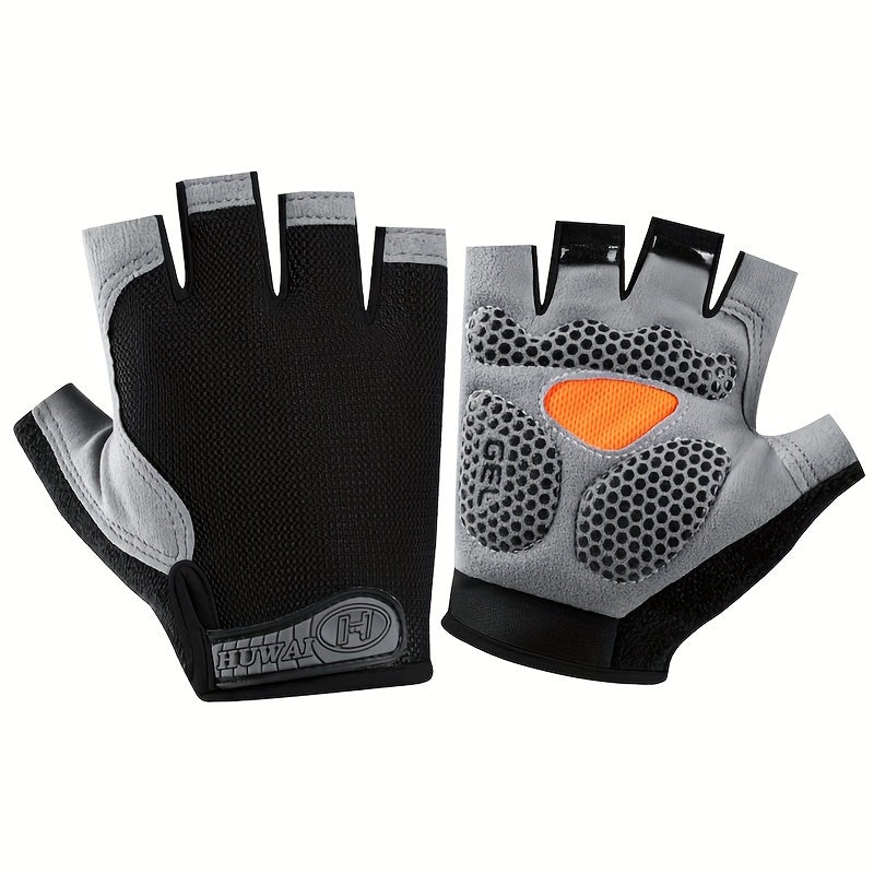 AthletiQ Half-Finger Outdoor Gloves, Universally Sized for Men & Women