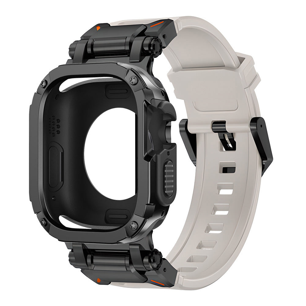 Étui fin NovaGuard 2-en-1 pour Apple Watch avec bracelet en caoutchouc fluoré