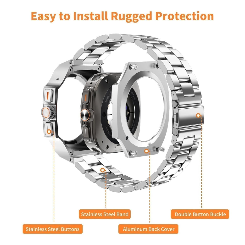 AstraGuard-ram och armband i zinklegering – precis passform för Galaxy Ultra 47mm