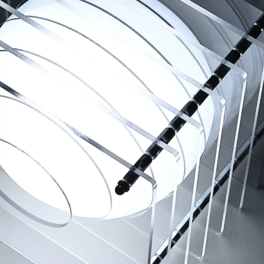 Geometric Table Lamp with Layered Globes | Modern Design for Living Room & Office - Lamylie