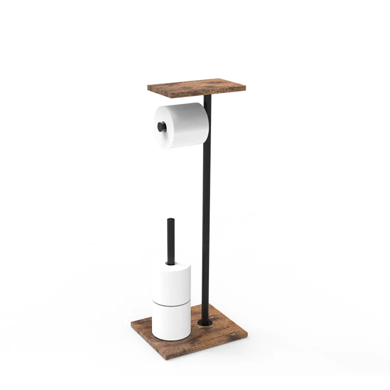 Freestanding Toilet Roll Holder | Tray for Phone and Accessories | Stable Stand | BathBridge - Lamylie