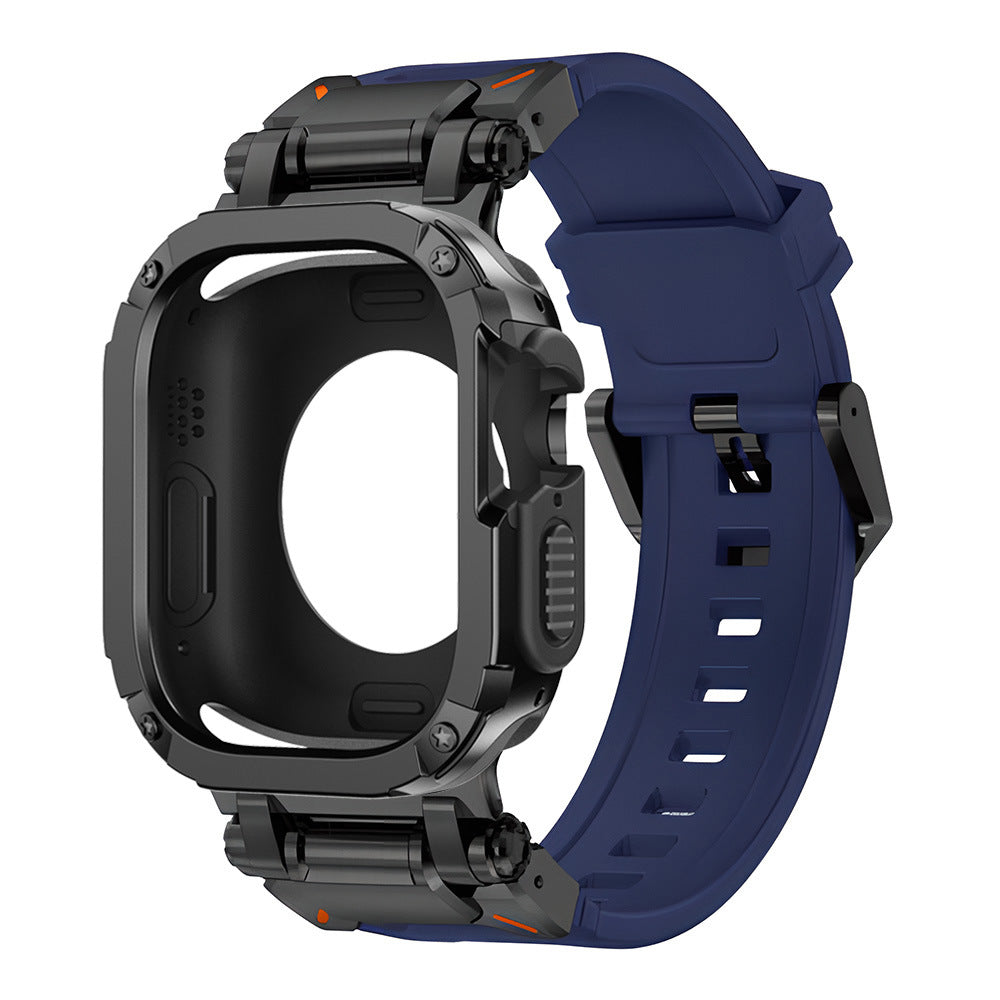 Étui fin NovaGuard 2-en-1 pour Apple Watch avec bracelet en caoutchouc fluoré