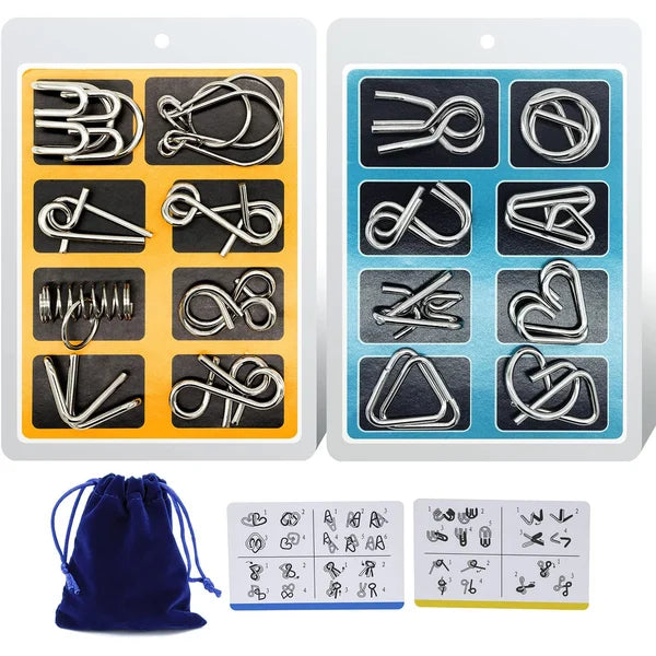 Metall-Puzzleset mit 8 Teilen für Puzzlebegeisterte – Lamylie