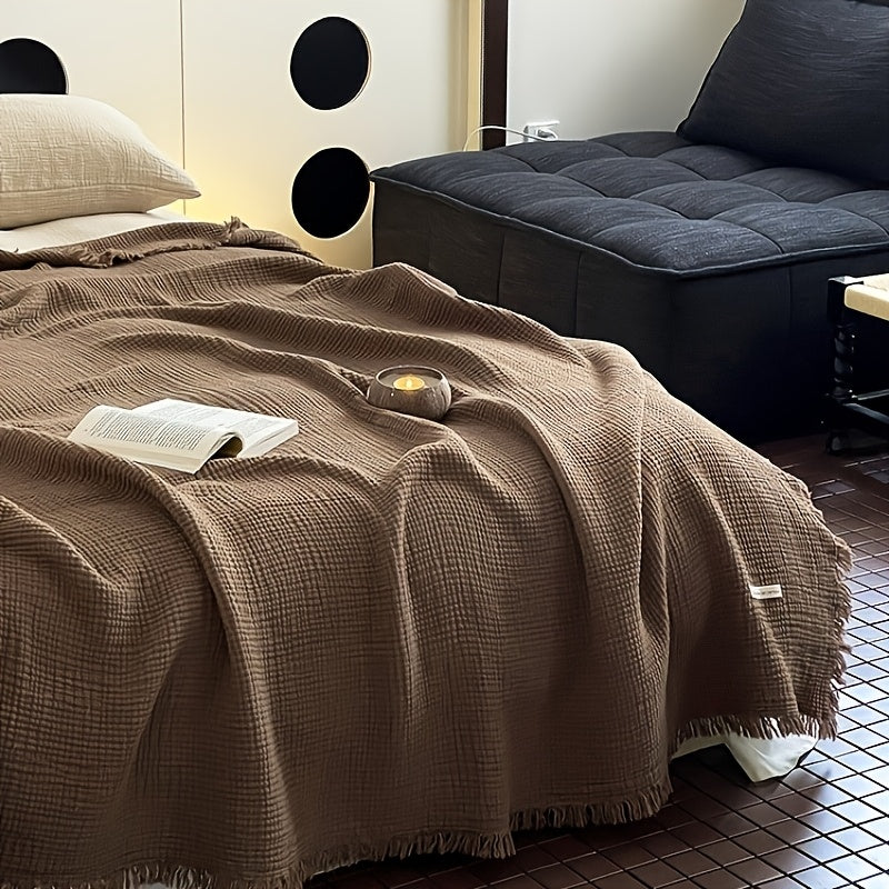 Trapunta leggera in cotone mussola Bohobreeze — design traspirante e rinfrescante