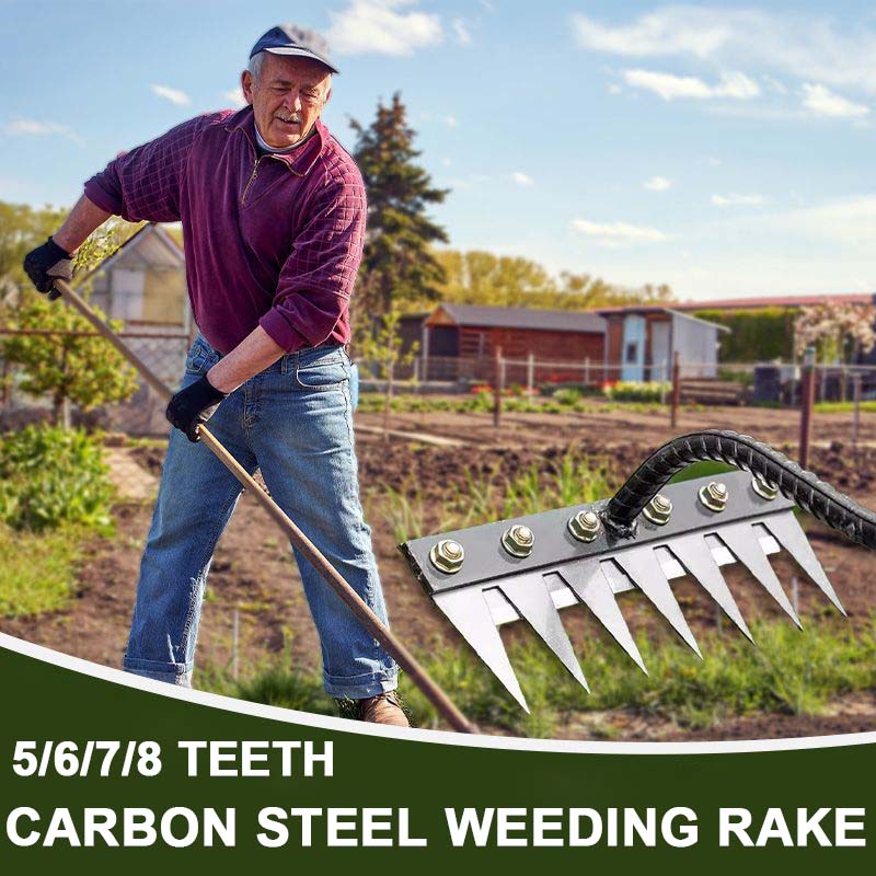 Carbon Steel Garden Weeding Rake - Lamylie