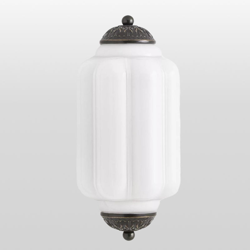 Eloise Vintage Wandleuchte aus Milchglas mit gewelltem Rand - Moderne Akzentbeleuchtung für Bad und Schlafzimmer