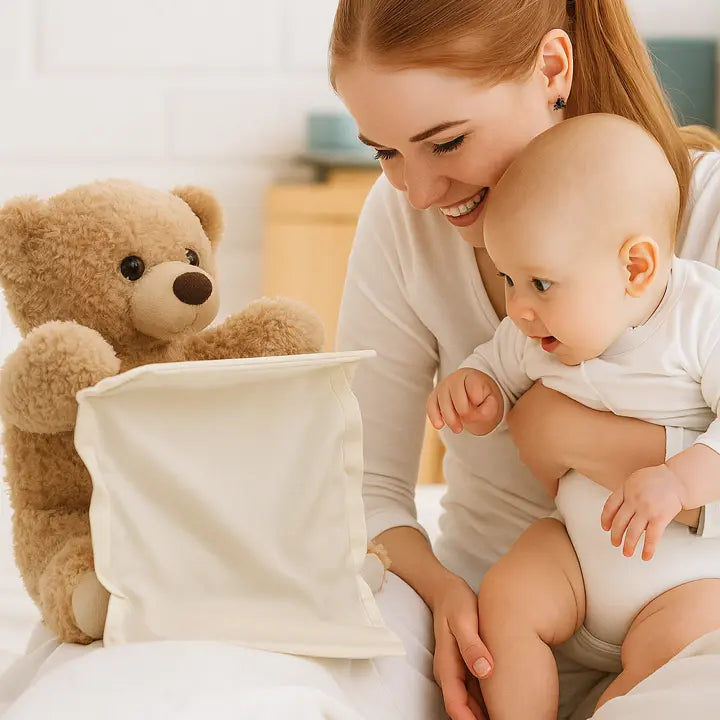 BuddyBear – Bamsebjørnen, der kigger frem og får din baby til at grine hver gang - Lamylie