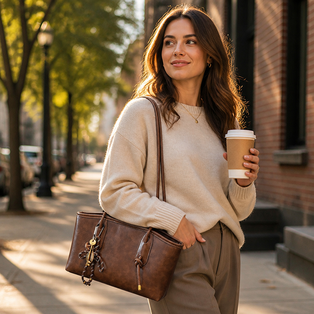 LUXORA PU Leather Shoulder Bag — Own Effortless Elegance That Powers Your Every Move - Lamylie