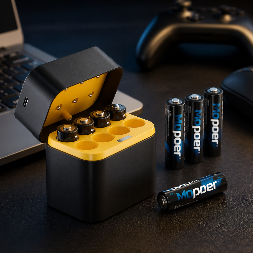 FlashPulse — Recharge AA & AAA Batteries to Full 1.5V Power in 2.5 Hours - Lamylie