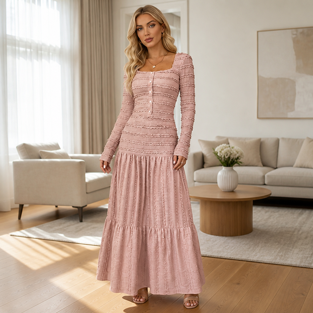 Vestido largo CelestinaFlow — Disfruta de una gracia natural y una confianza que duran todo el día - Lamylie
