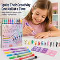 Set de stilouri pentru nail art ColorSplash — Aprinde creativitatea copilului tău cu distracție instantanee, fără murdărie - Lamylie