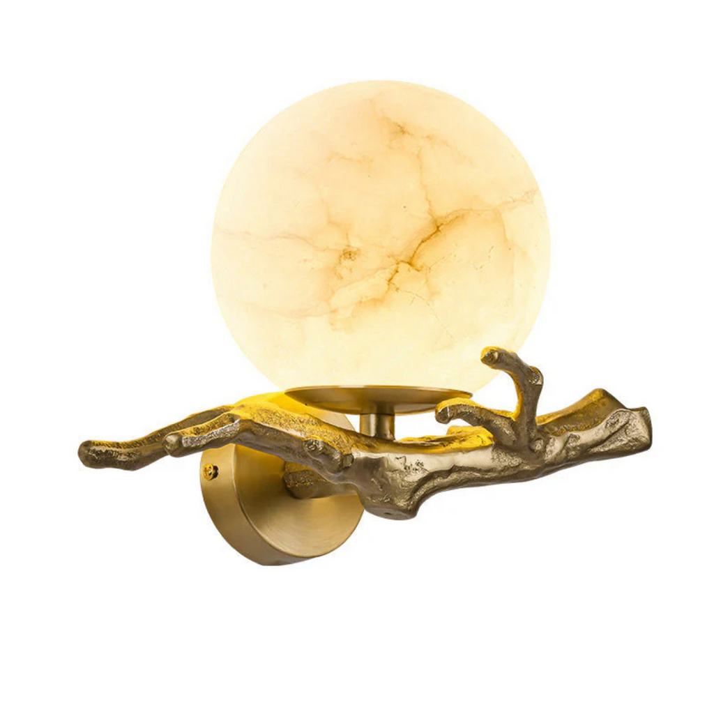 Marmor-Wandleuchte mit warmem LED-Licht - Lamylie