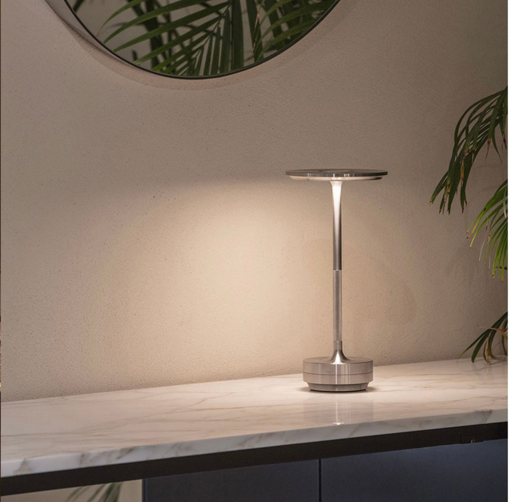 Wireless LED Desk Lamp with Touch Dimmer – Aluminum, IP44 - Lamylie