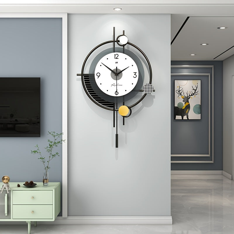 Ceas de perete Aura elegant — mecanism quartz silențios, linii curate