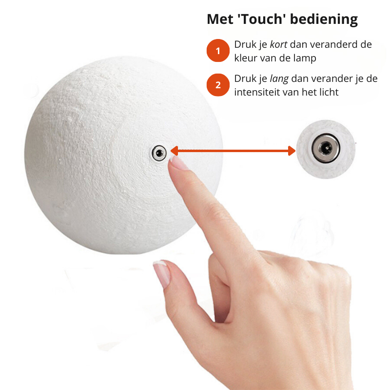 Moon Light with Wooden Base – 16 Shades & Adjustable Brightness - Lamylie