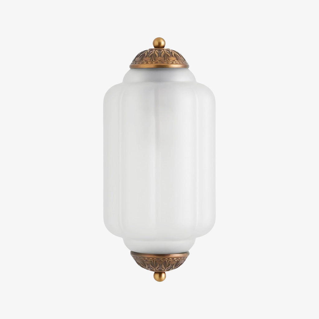 Eloise Vintage Wandleuchte aus Milchglas mit gewelltem Rand - Moderne Akzentbeleuchtung für Bad und Schlafzimmer