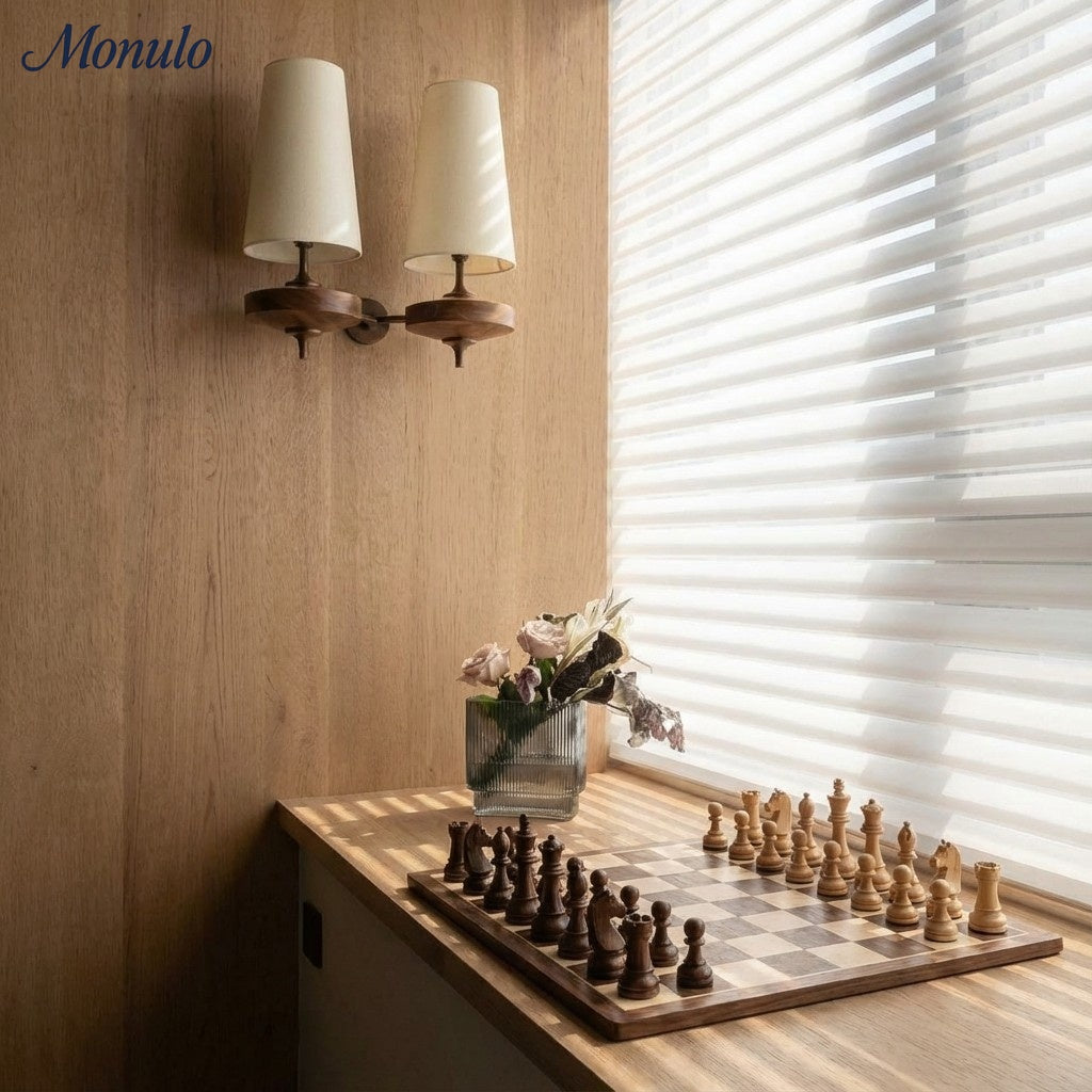 Retro Wall Lamp with Fabric Shade | Vintage Lighting for Bedroom - Lamylie